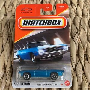 1969 Chevy Camaro SS 396 Matchbox 1960s 69 Chevrolet Blue Convertible Car 2025 🆕